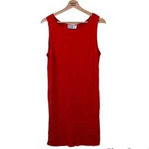 Vintage French Rags Red Sleeveless Dress in Size 2